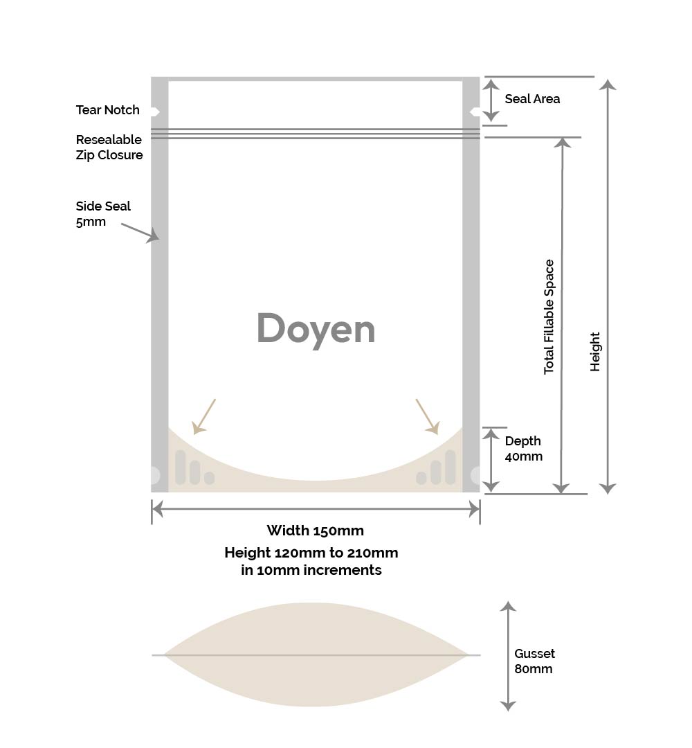 Standup Pouch_Doyen 150mm