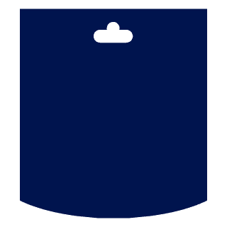 custom pouch with euro slot hang hole