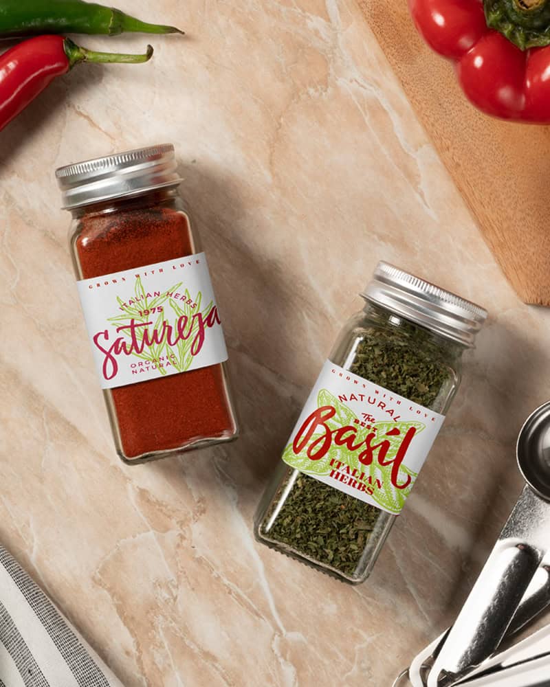 mirrorkote stickers showcase spice bottles