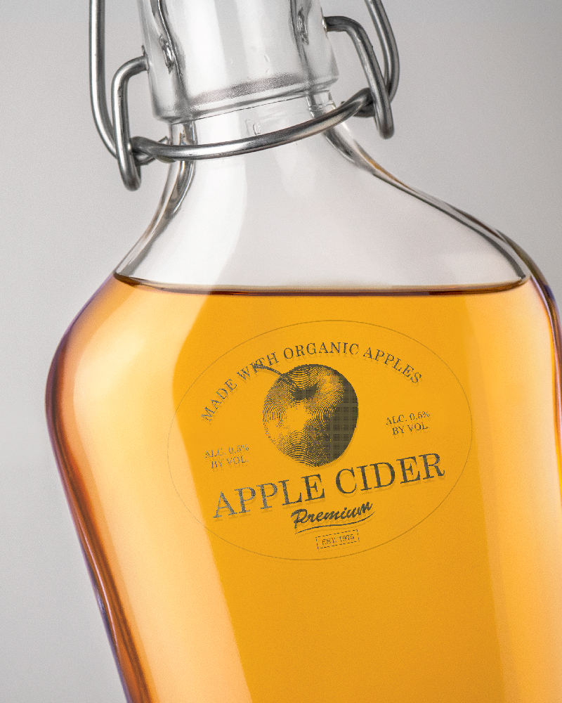 transparent stickers showcase apple cider
