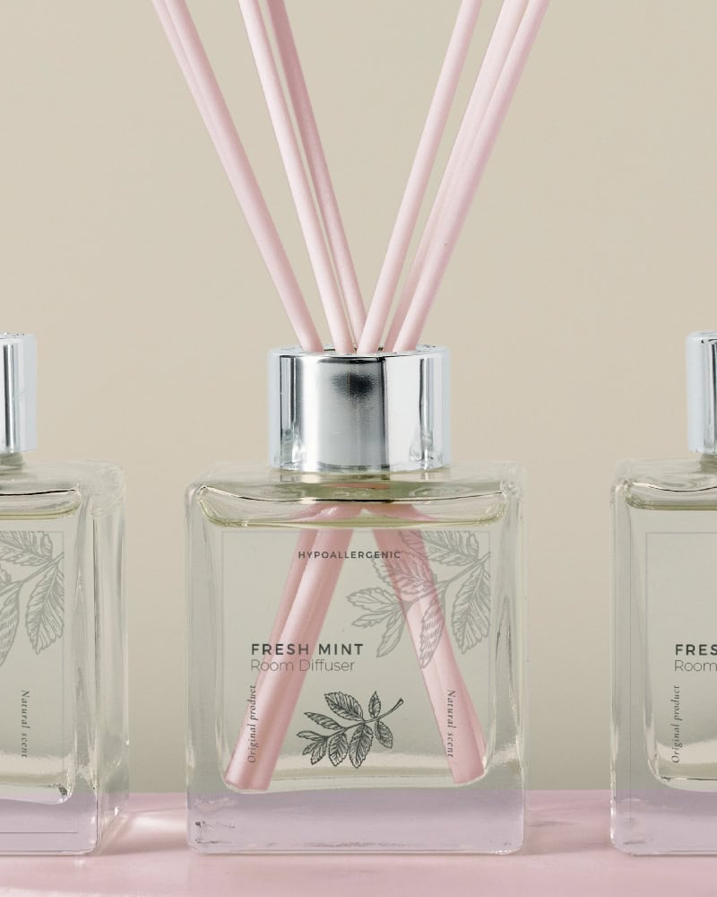 transparent stickers showcase room diffuser