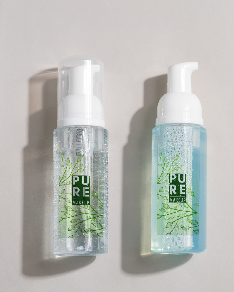transparent stickers showcase skincare