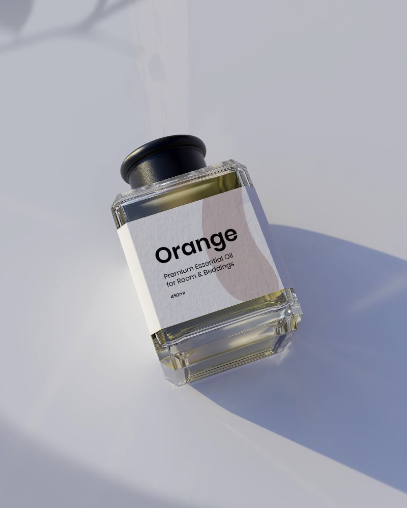 woodfree stickers showcase orange essential oil