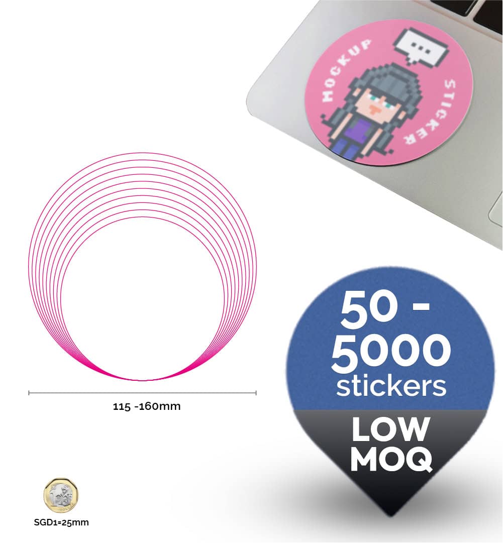 Custom Stickers_Round Stickers C115-160mm
