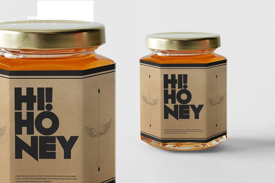 kraft sticker for honey labels