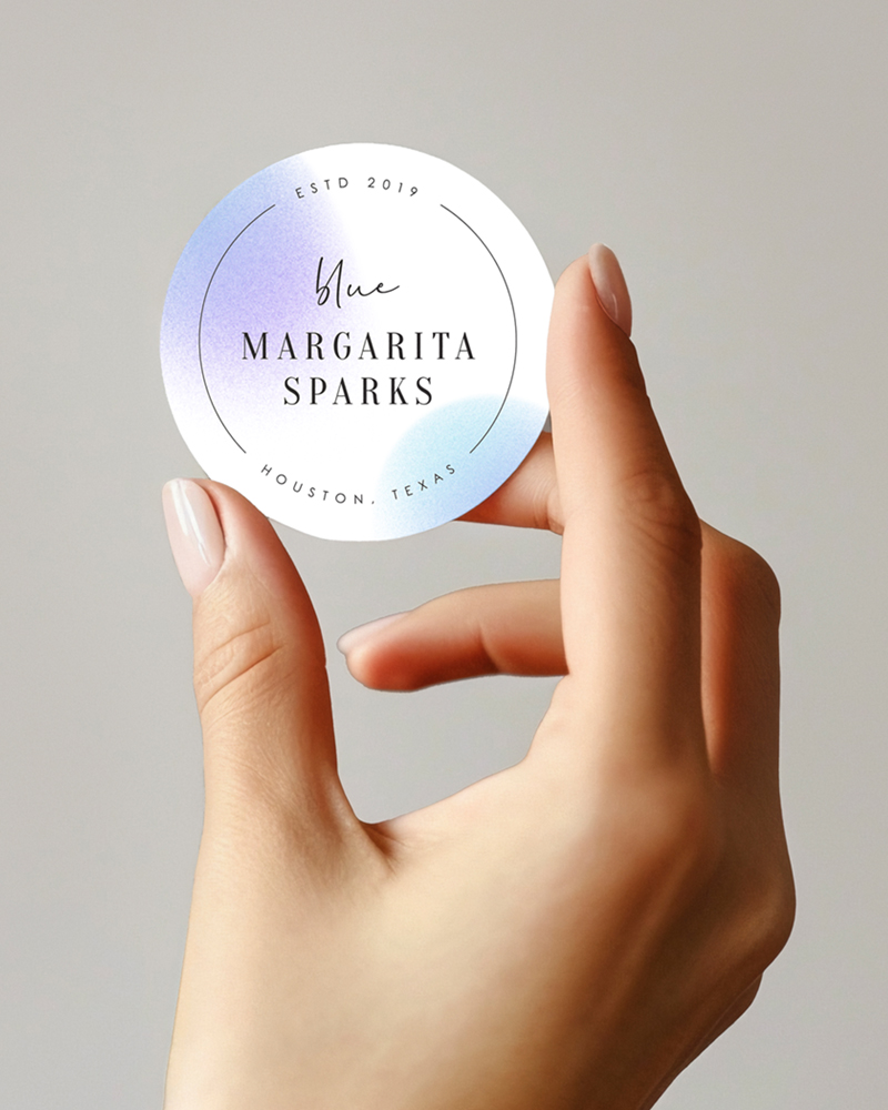 metallic stickers showcase small business