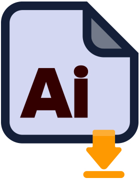 AI print template download icon